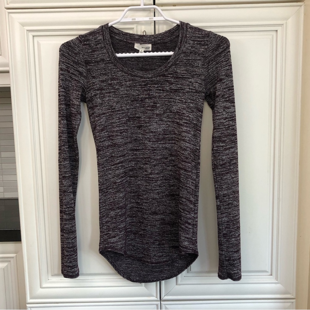 Wilfred Free dark heather purple t-shirt
